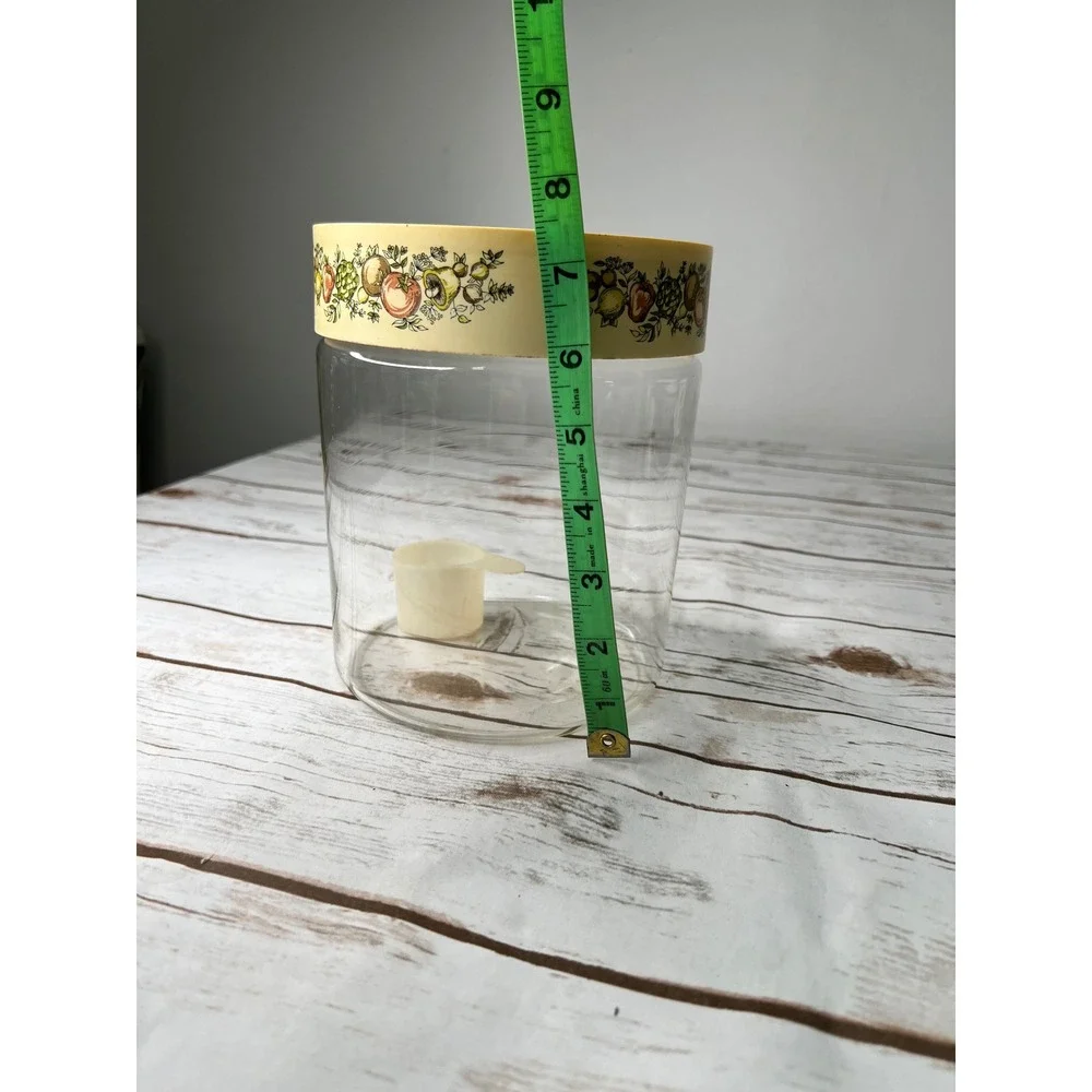 Vintage Pyrex Storage Canister Set Clear Fruit Vegetable 2pc